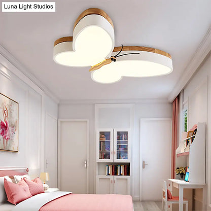 Lámpara de techo LED acrílica contemporánea con forma de mariposa DecorBites™ para sala de estar - Diseño de montaje empotrado