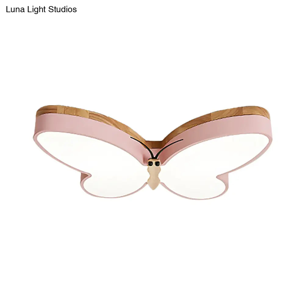 Lámpara de techo LED acrílica contemporánea con forma de mariposa DecorBites™ para sala de estar - Diseño de montaje empotrado