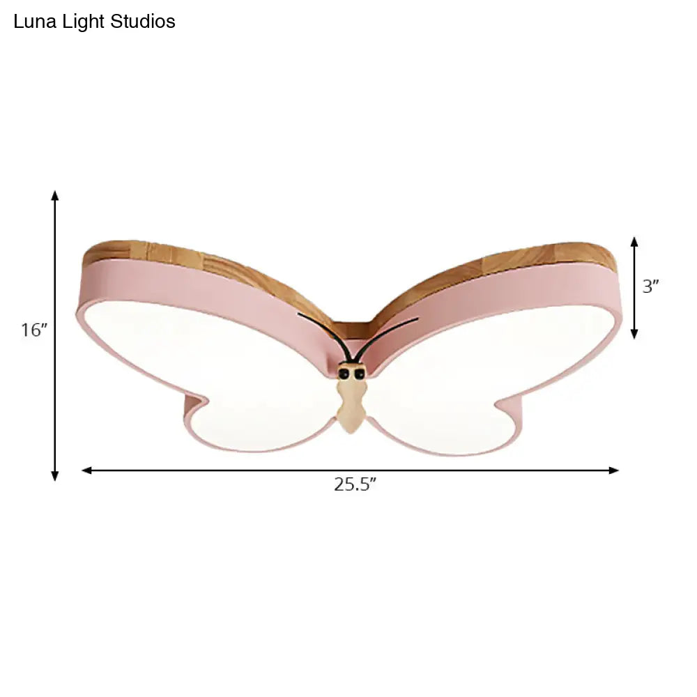 Lámpara de techo LED acrílica contemporánea con forma de mariposa DecorBites™ para sala de estar - Diseño de montaje empotrado