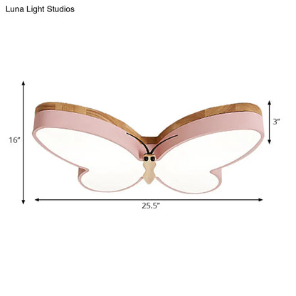 Lámpara de techo LED acrílica contemporánea con forma de mariposa DecorBites™ para sala de estar - Diseño de montaje empotrado