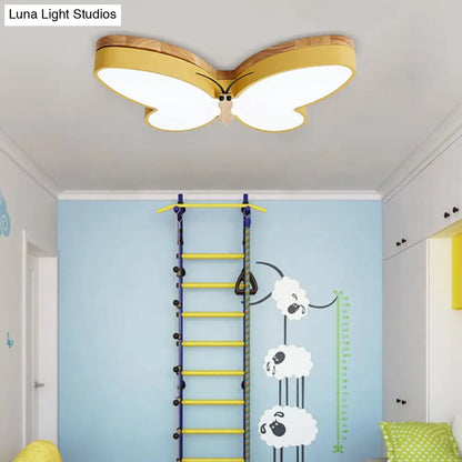 Lámpara de techo LED acrílica contemporánea con forma de mariposa DecorBites™ para sala de estar - Diseño de montaje empotrado