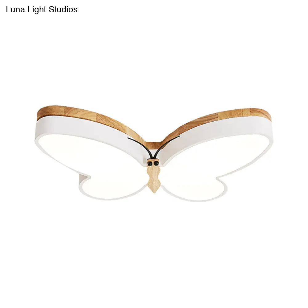 Lámpara de techo LED acrílica contemporánea con forma de mariposa DecorBites™ para sala de estar - Diseño de montaje empotrado