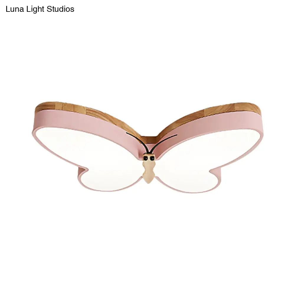 Lámpara de techo LED acrílica contemporánea con forma de mariposa DecorBites™ para sala de estar - Diseño de montaje empotrado