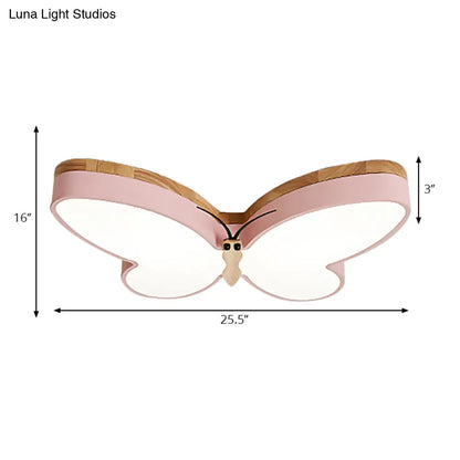 Lámpara de techo LED acrílica contemporánea con forma de mariposa DecorBites™ para sala de estar - Diseño de montaje empotrado