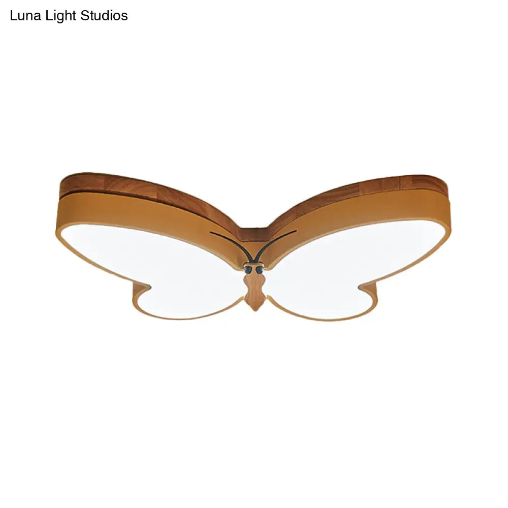 Lámpara de techo LED acrílica contemporánea con forma de mariposa DecorBites™ para sala de estar - Diseño de montaje empotrado