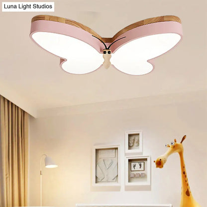 Lámpara de techo LED acrílica contemporánea con forma de mariposa DecorBites™ para sala de estar - Diseño de montaje empotrado