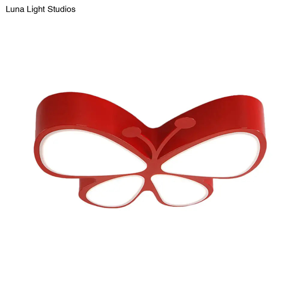 DecorBites™ DecorBites™ Contemporary Butterfly LED Flush Ceiling Light - Classroom Metal Fixture