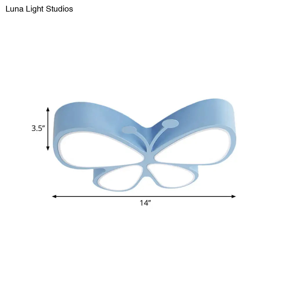 DecorBites™ DecorBites™ Contemporary Butterfly LED Flush Ceiling Light - Classroom Metal Fixture