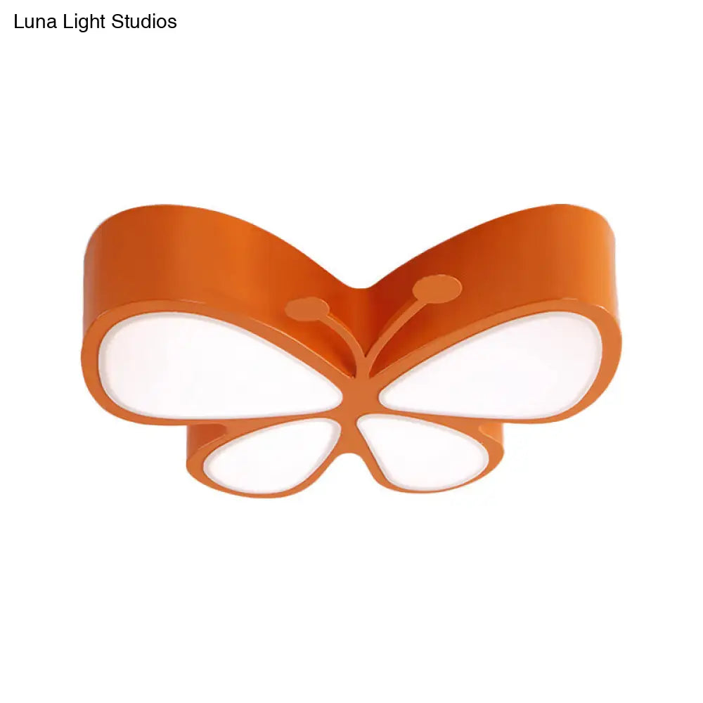 DecorBites™ DecorBites™ Contemporary Butterfly LED Flush Ceiling Light - Classroom Metal Fixture