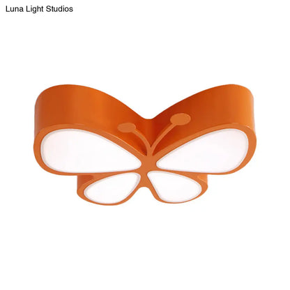 DecorBites™ DecorBites™ Contemporary Butterfly LED Flush Ceiling Light - Classroom Metal Fixture