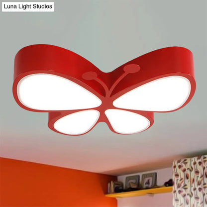 DecorBites™ DecorBites™ Contemporary Butterfly LED Flush Ceiling Light - Classroom Metal Fixture