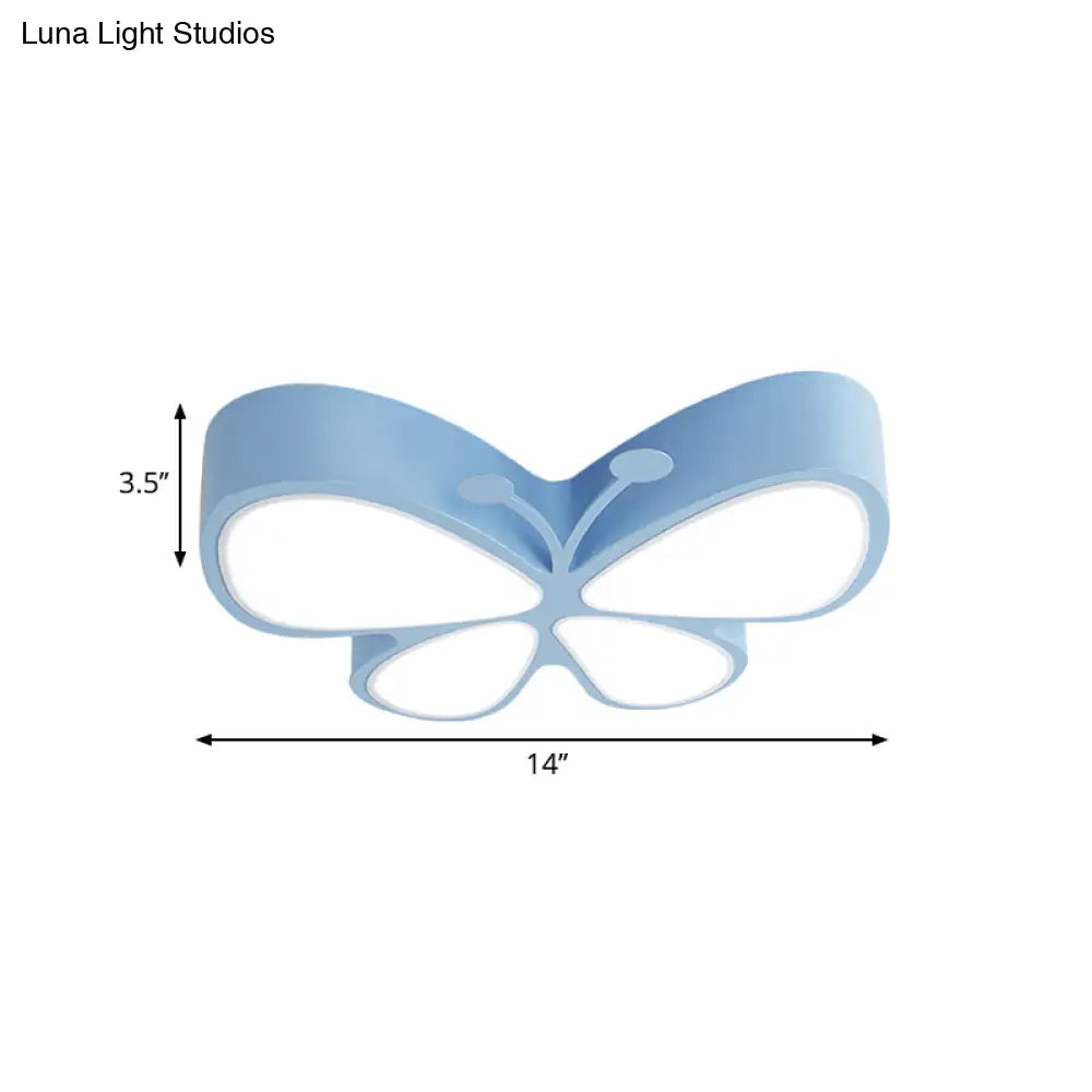 DecorBites™ DecorBites™ Contemporary Butterfly LED Flush Ceiling Light - Classroom Metal Fixture