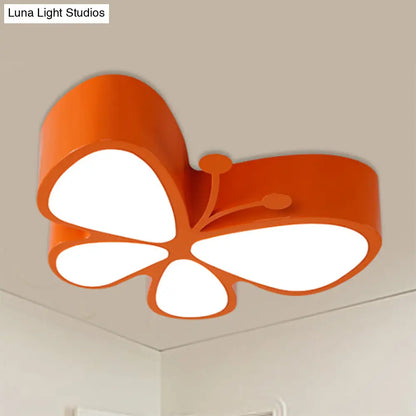 DecorBites™ DecorBites™ Contemporary Butterfly LED Flush Ceiling Light - Classroom Metal Fixture