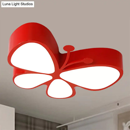 DecorBites™ DecorBites™ Contemporary Butterfly LED Flush Ceiling Light - Classroom Metal Fixture