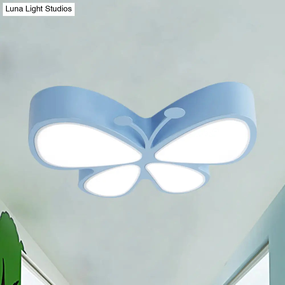 DecorBites™ DecorBites™ Contemporary Butterfly LED Flush Ceiling Light - Classroom Metal Fixture