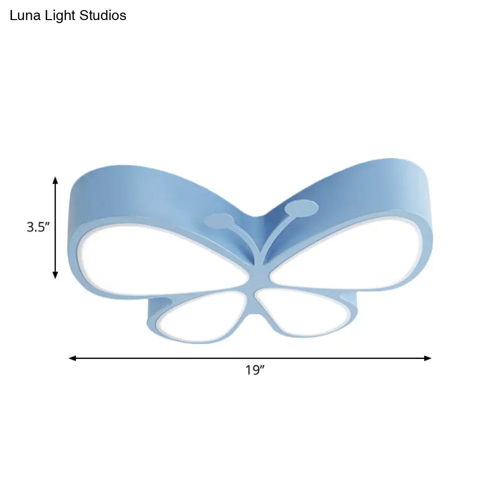 DecorBites™ DecorBites™ Contemporary Butterfly LED Flush Ceiling Light - Classroom Metal Fixture