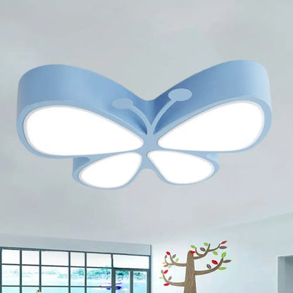 DecorBites™ DecorBites™ Contemporary Butterfly LED Flush Ceiling Light - Classroom Metal Fixture