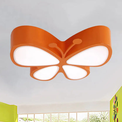 DecorBites™ DecorBites™ Contemporary Butterfly LED Flush Ceiling Light - Classroom Metal Fixture