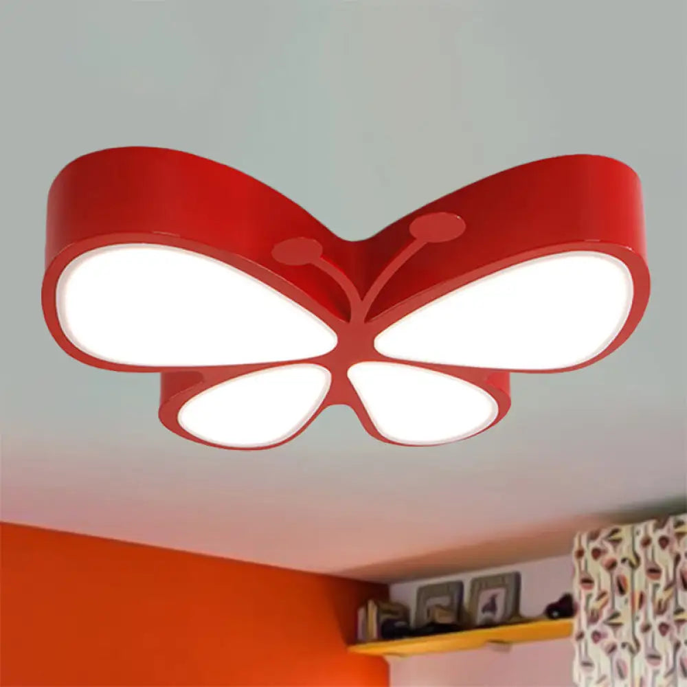 DecorBites™ DecorBites™ Contemporary Butterfly LED Flush Ceiling Light - Classroom Metal Fixture
