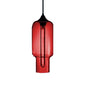 Contemporary Ceiling Pendant Light with Colorful Bottle Glass Shade - 1 Light Hanging Fixture