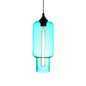 Contemporary Ceiling Pendant Light with Colorful Bottle Glass Shade - 1 Light Hanging Fixture