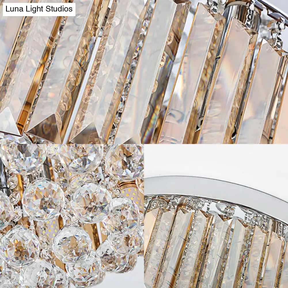 ديكوربايتس™ مصباح سقف عصري من الكروم بتصميم مستطيل القطع، متوفر بـ 2/4/6 مصابيح و3 أحجام