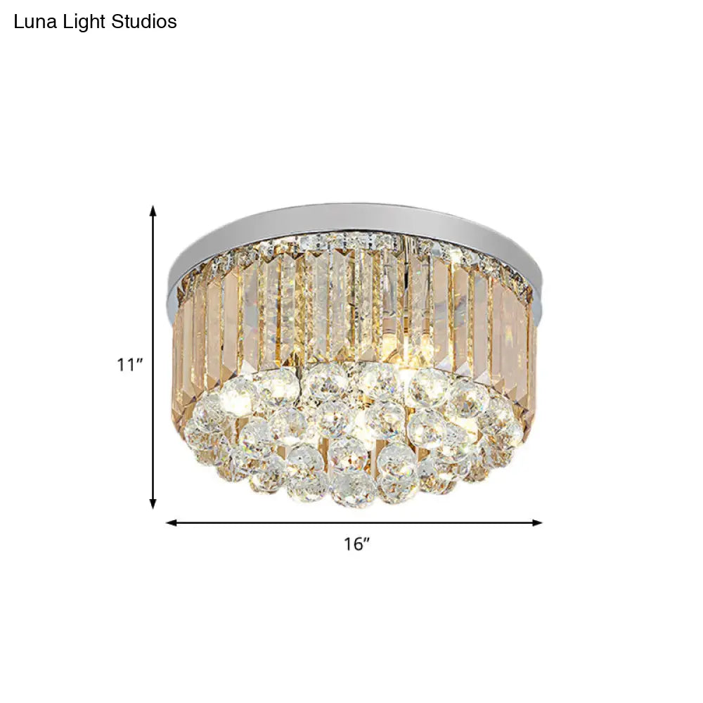 ديكوربايتس™ مصباح سقف عصري من الكروم بتصميم مستطيل القطع، متوفر بـ 2/4/6 مصابيح و3 أحجام