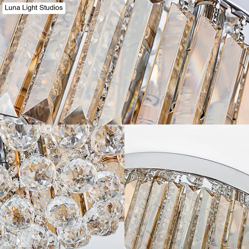 ديكوربايتس™ مصباح سقف عصري من الكروم بتصميم مستطيل القطع، متوفر بـ 2/4/6 مصابيح و3 أحجام