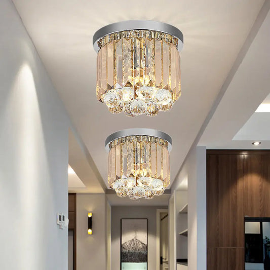 DecorBites™ DecorBites™ Contemporary Chrome Flush Mount Ceiling Light with Rectangular-Cut Design, Available in 2/4/6 Lights and 3 Sizes