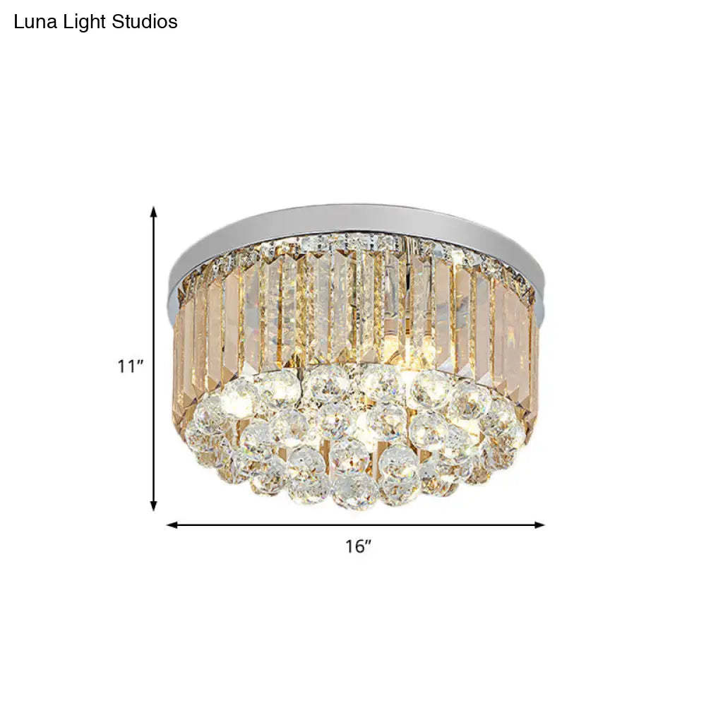 ديكوربايتس™ مصباح سقف عصري من الكروم بتصميم مستطيل القطع، متوفر بـ 2/4/6 مصابيح و3 أحجام