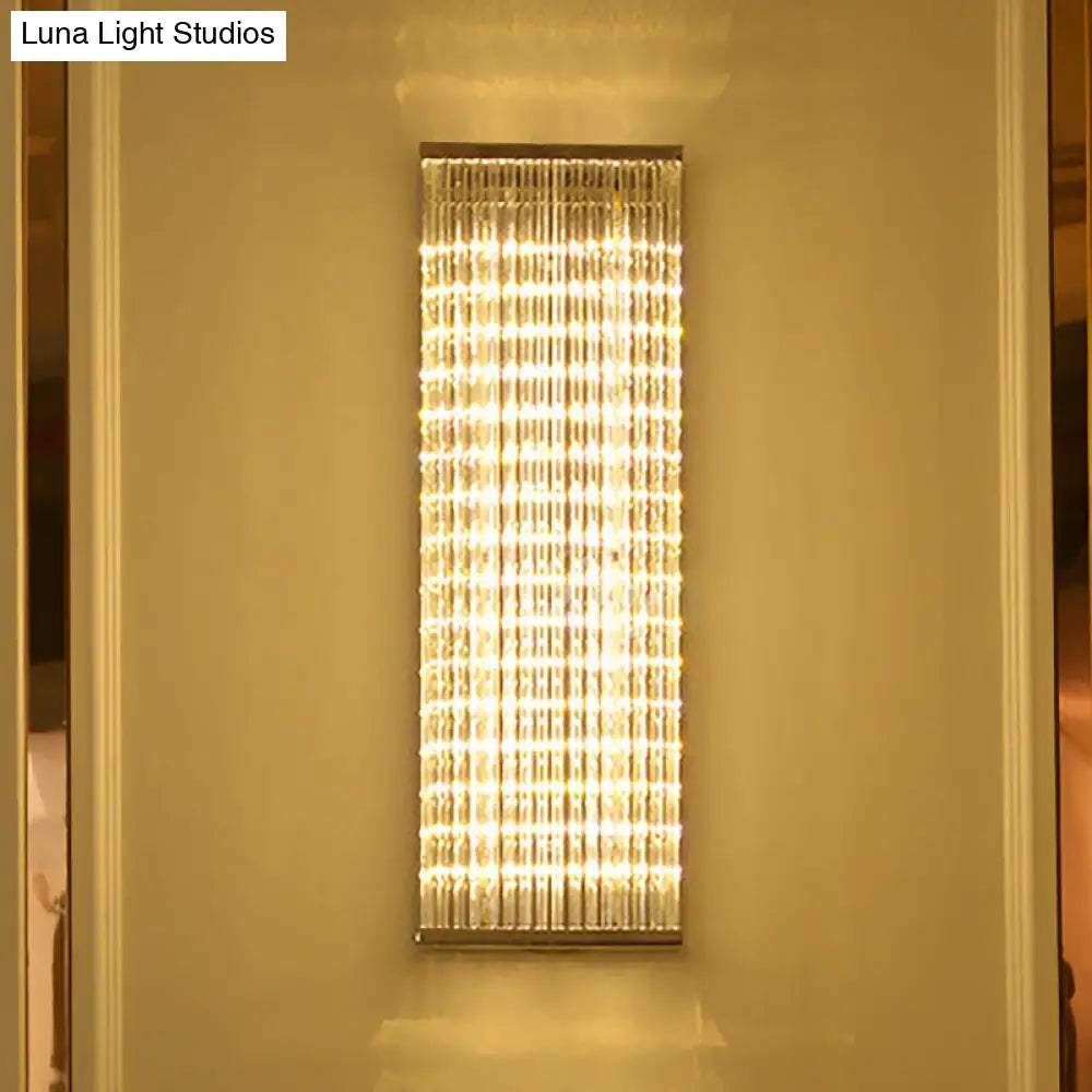 Aplique de pared LED cromado contemporáneo DecorBites™: Luz de montaje en barra de cristal transparente