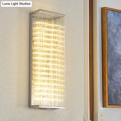 Aplique de pared LED cromado contemporáneo DecorBites™: Luz de montaje en barra de cristal transparente