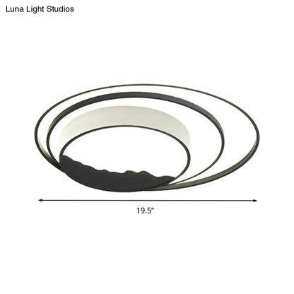 Lámpara de techo LED circular contemporánea DecorBites™ para dormitorio en gris
