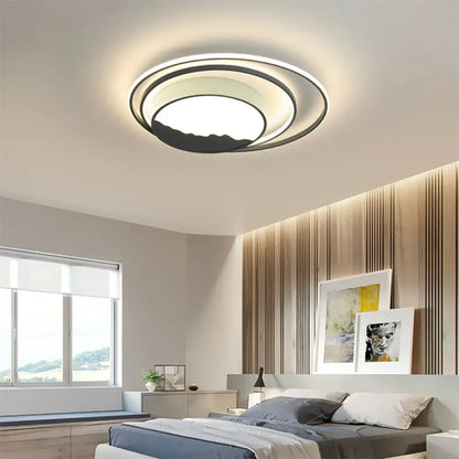Lámpara de techo LED circular contemporánea DecorBites™ para dormitorio en gris