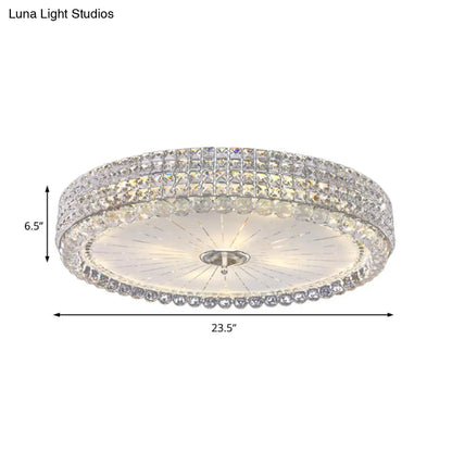 Lámpara de techo empotrada DecorBites™ contemporánea de cristal transparente con múltiples cabezales en cromo - 16"/19.5" de ancho.