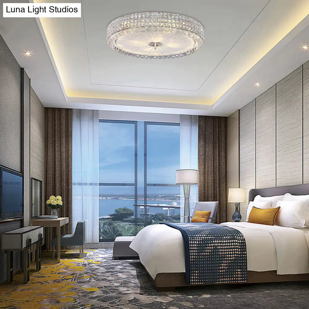 Lámpara de techo empotrada DecorBites™ contemporánea de cristal transparente con múltiples cabezales en cromo - 16"/19.5" de ancho.