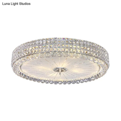 Lámpara de techo empotrada DecorBites™ contemporánea de cristal transparente con múltiples cabezales en cromo - 16"/19.5" de ancho.