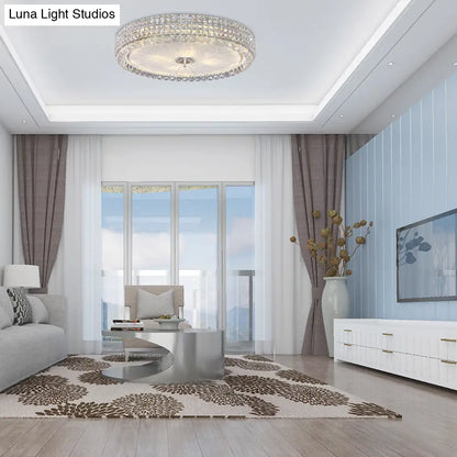 Lámpara de techo empotrada DecorBites™ contemporánea de cristal transparente con múltiples cabezales en cromo - 16"/19.5" de ancho.