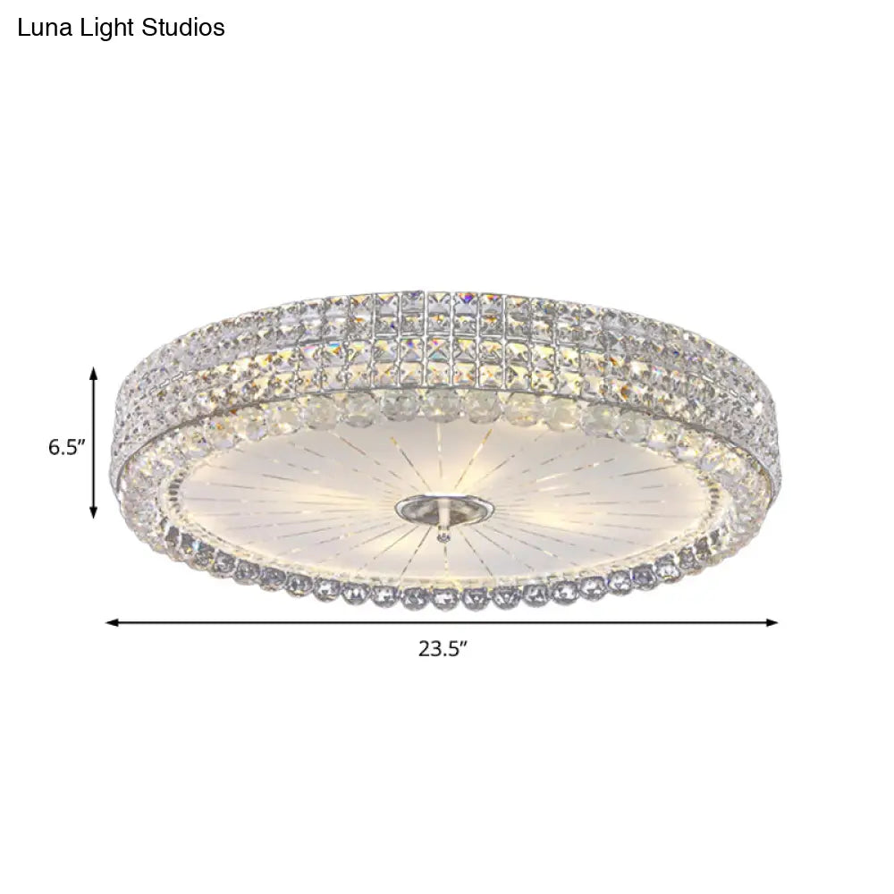 Lámpara de techo empotrada DecorBites™ contemporánea de cristal transparente con múltiples cabezales en cromo - 16"/19.5" de ancho.