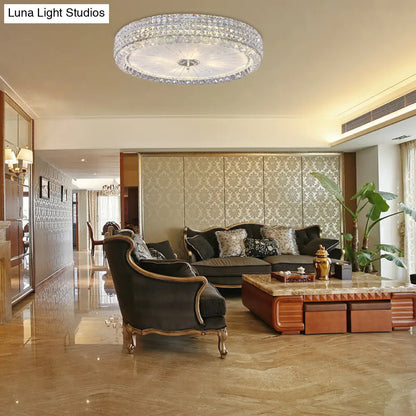 Lámpara de techo empotrada DecorBites™ contemporánea de cristal transparente con múltiples cabezales en cromo - 16"/19.5" de ancho.