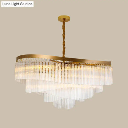 Contemporary Clear Crystal Prisms Chandelier Light with 10/11 Bulbs - Spiral Design, 21.5"/30" Wide - Perfect for Your Living Room