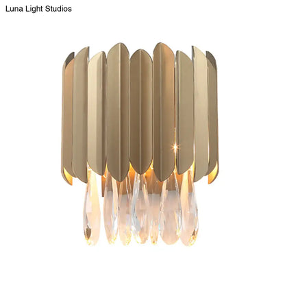 Lámpara de pared contemporánea de cristal transparente DecorBites™ - 1 luz, acabado en latón - Ideal para la iluminación de la sala de estar