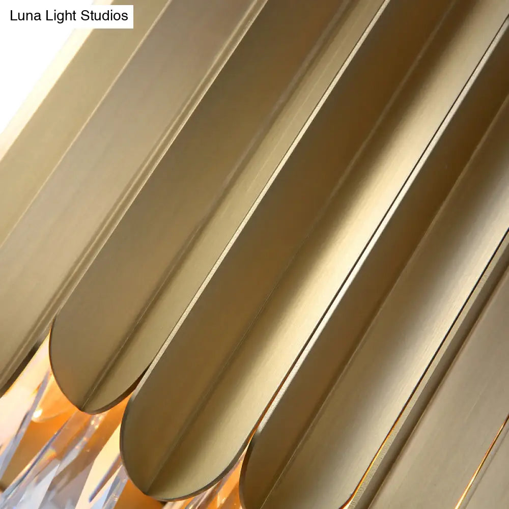 Lámpara de pared contemporánea de cristal transparente DecorBites™ - 1 luz, acabado en latón - Ideal para la iluminación de la sala de estar