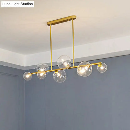 Lámpara de techo DecorBites™ contemporánea con burbujas de cristal transparente: elegante luz de techo para el comedor