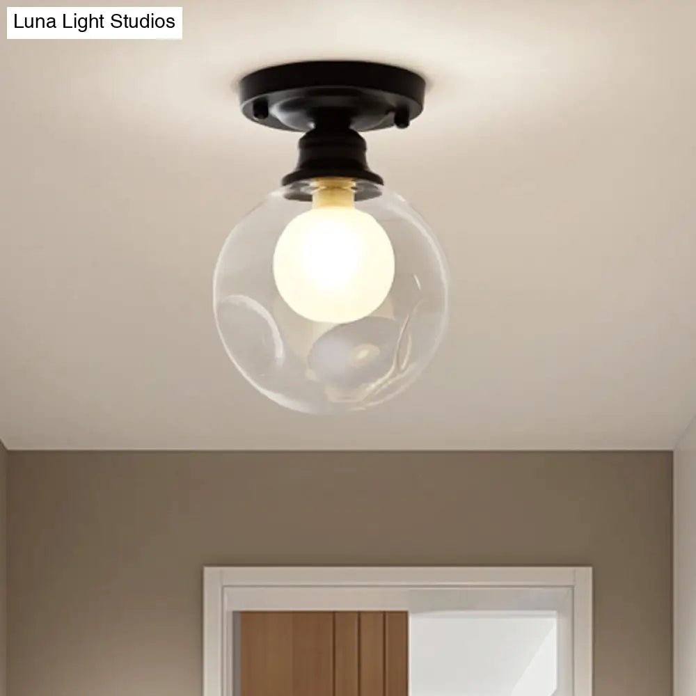 DecorBites™ DecorBites™ Contemporary Clear Glass Flush Mount Ceiling Light for Bedroom