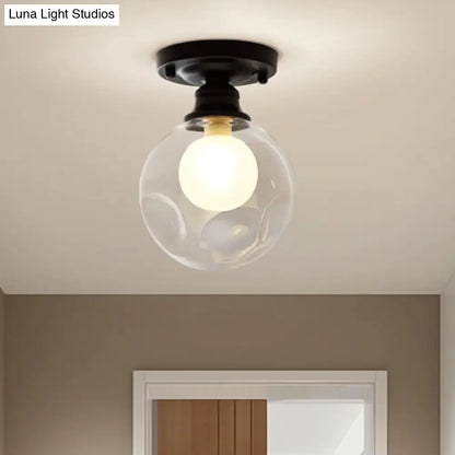 DecorBites™ DecorBites™ Contemporary Clear Glass Flush Mount Ceiling Light for Bedroom