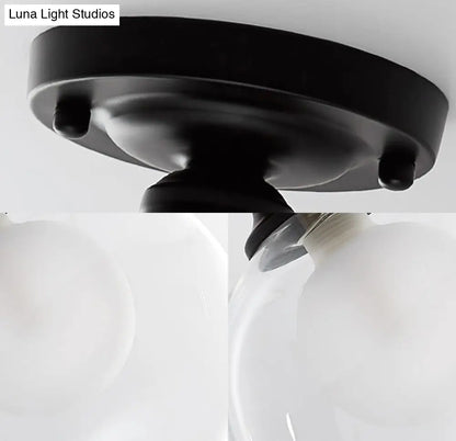 DecorBites™ DecorBites™ Contemporary Clear Glass Flush Mount Ceiling Light for Bedroom