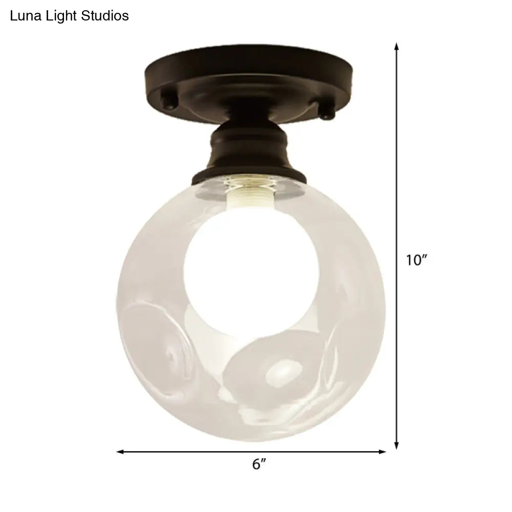 DecorBites™ DecorBites™ Contemporary Clear Glass Flush Mount Ceiling Light for Bedroom