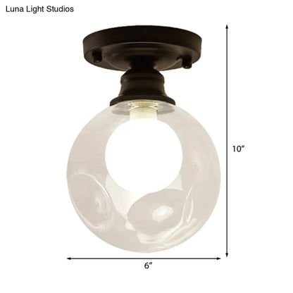 DecorBites™ DecorBites™ Contemporary Clear Glass Flush Mount Ceiling Light for Bedroom