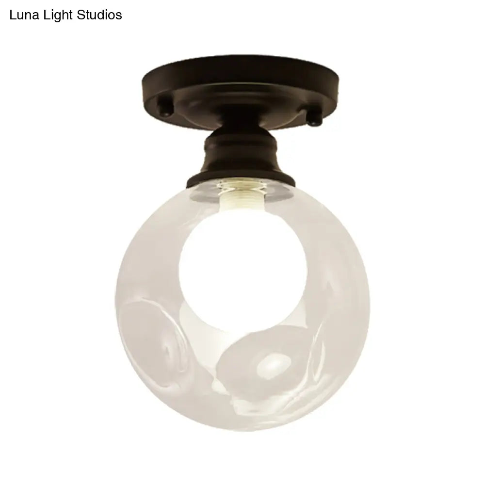 DecorBites™ DecorBites™ Contemporary Clear Glass Flush Mount Ceiling Light for Bedroom